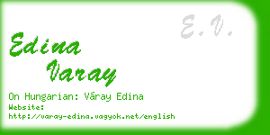 edina varay business card